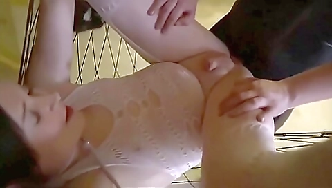 Sexy blonde and black shemale are fucking in hot anal scene