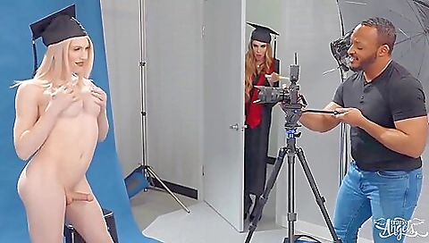 Blonde slut is fucking me in the ass in my homemade film