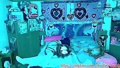 Brunette and redhead amateur anal fuck with red lingerie