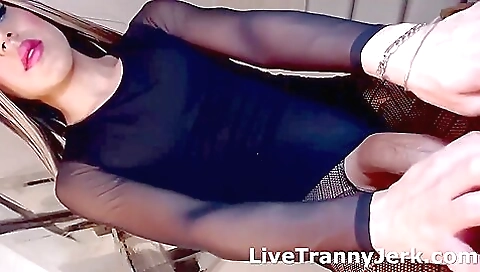 Sexy lingerie and sexy body on camera for a live show